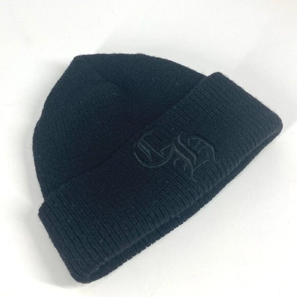CHROME HEARTS CH logo beanie hat knit hat knit cap Knit hat wool Black - Picture 3 of 16